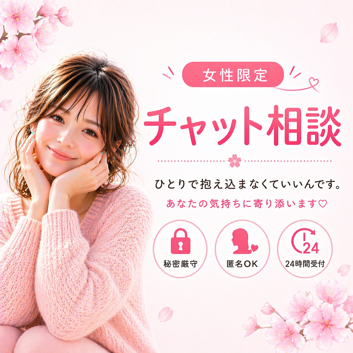 女性のお悩みや愚痴を優しくお聴きします 誰にも言えない悩みや愚痴を優しく受け止めます イメージ1