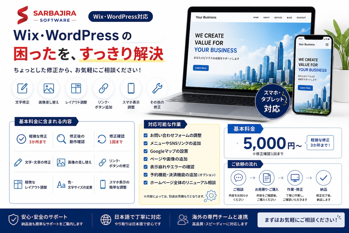 Wix・WordPress修正します Wix・WordPressの困ったを、すっきり解決 イメージ2