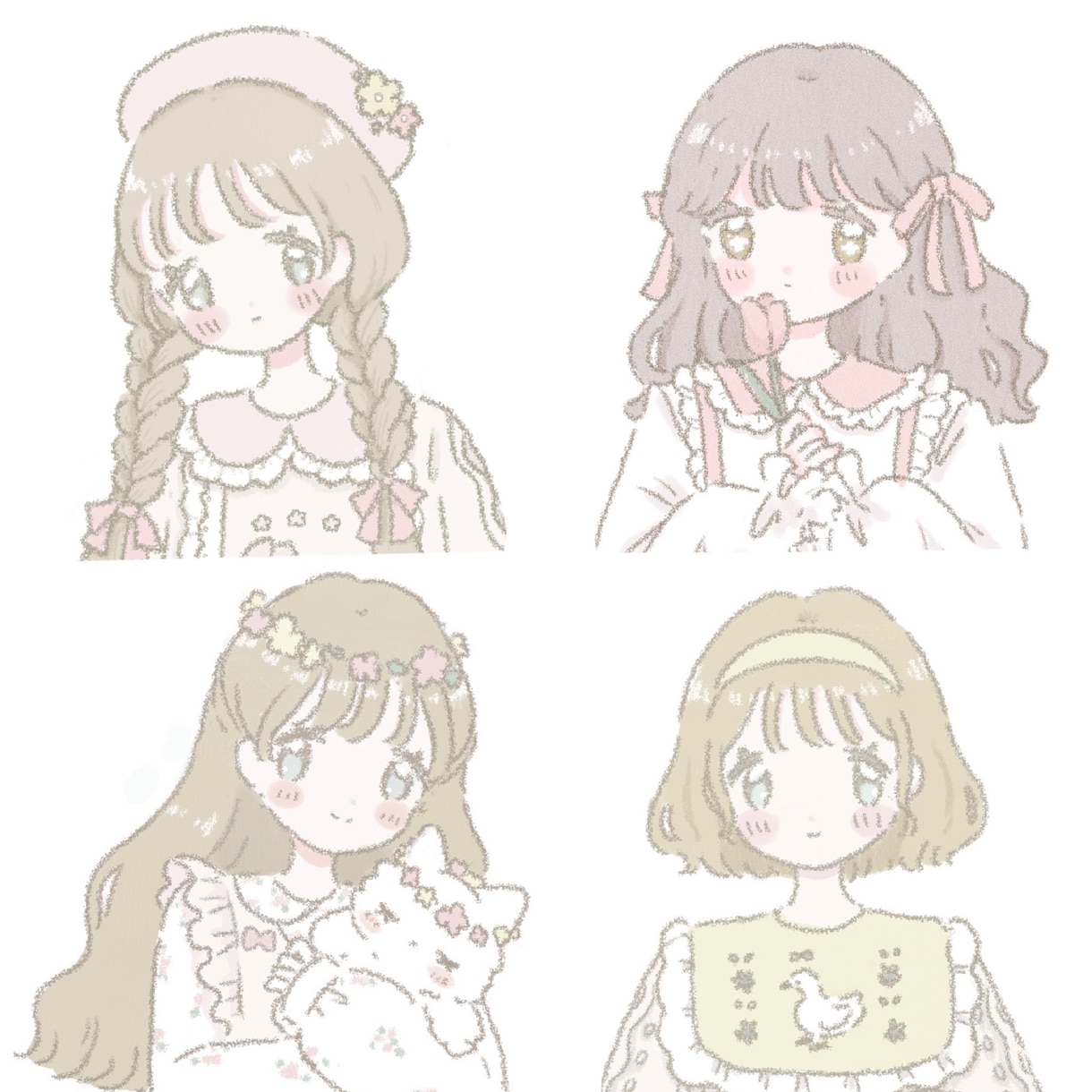 ふわっと可愛いsns用アイコンお描きします 淡い色合いで優しい印象を与えます イメージ1