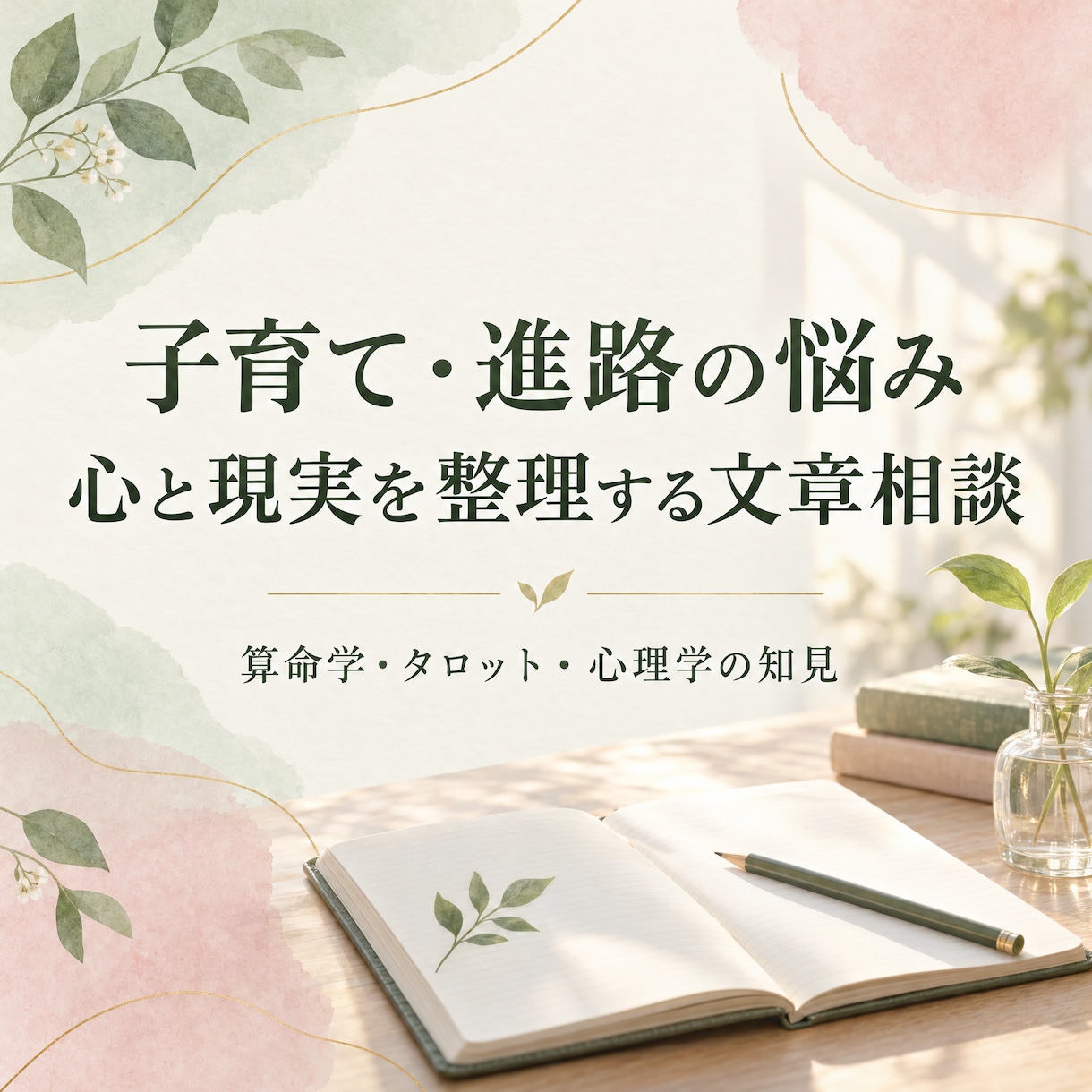 子育てや進路の迷いを占いで整理します 心と現実の両面から、親子の選択を整えます イメージ1
