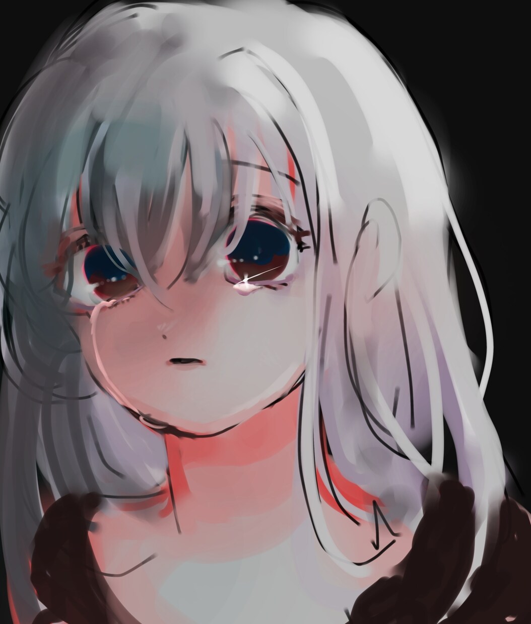 筆圧強めラフタッチ　優美な女性を描きます （スマホ指描きならではの儚さやあどけなさをお届け） イメージ6