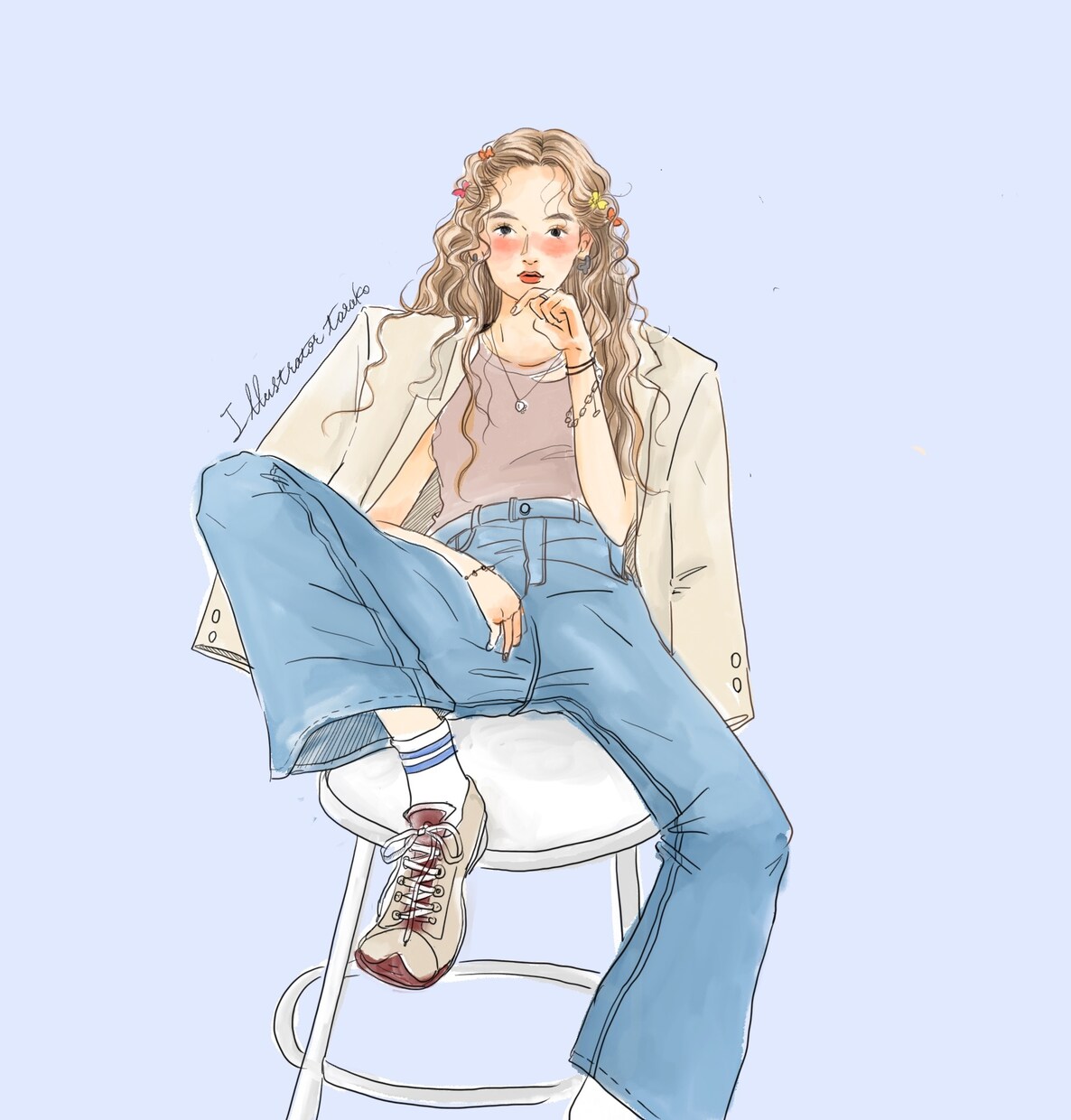 ファッションイラスト描きます お洒落なファッションアイコンに！雑誌や、資料の挿絵に。 イメージ1