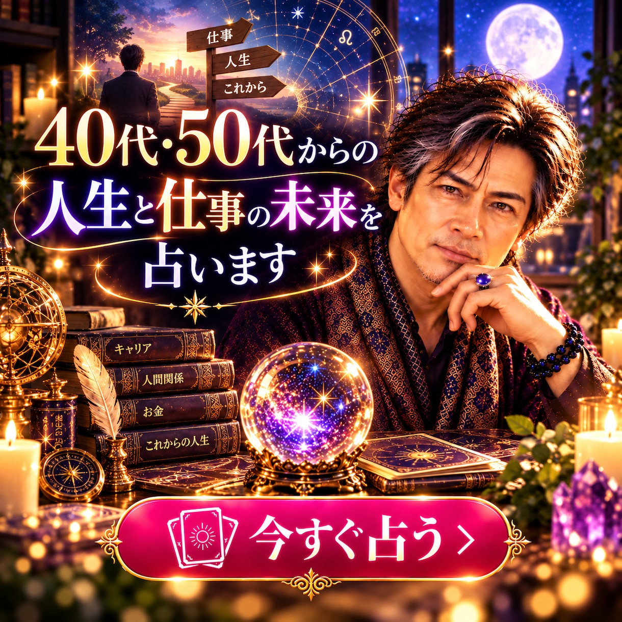 40代50代からの人生と仕事の未来を占います このままでいい？人生後半の迷いに優しく寄り添います イメージ1