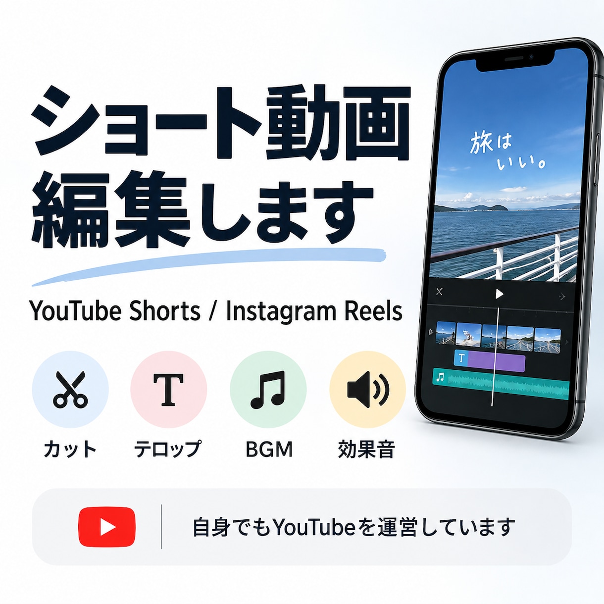 ショート動画・リール編集します YouTube運用経験を活かして見やすい縦型動画に仕上げます イメージ1