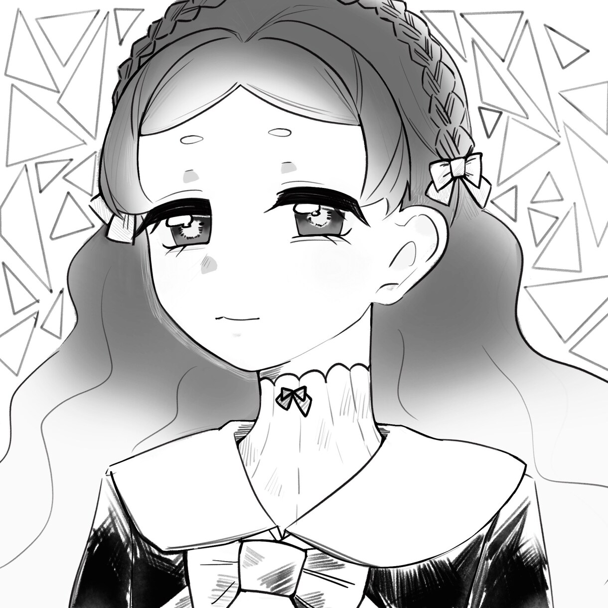 モノクロ線画で上半身アイコンを描きます 繊細な線で上半身アイコンを丁寧に制作します イメージ2