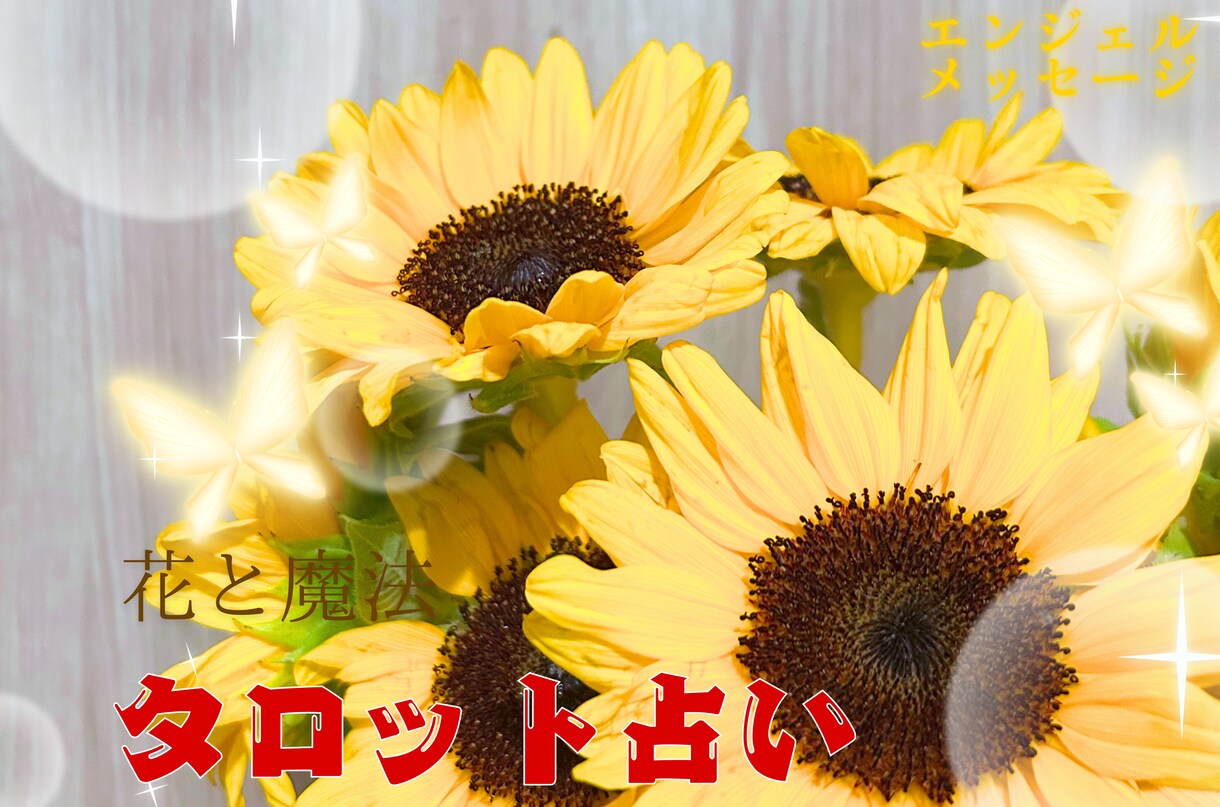 恋愛、仕事、人間関係、家族、タロットで占います 魔法とお花の力を借りてあなたに大切なメッセージを届けます。 イメージ1