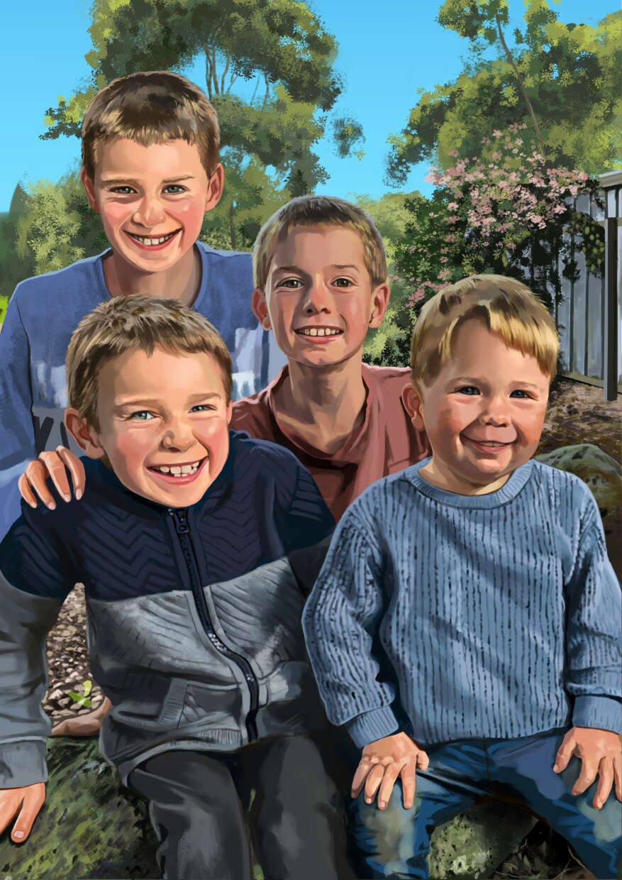 油絵タッチで肖像画描きます 油絵のような厚塗りで超リアルに、背景イラスト付き！ イメージ3