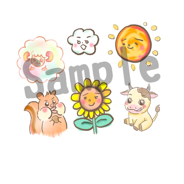 かわいい癒しのイラストをお描きします ちょっぴりシュールで個性的！のほほん癒し系イラスト★ イメージ3