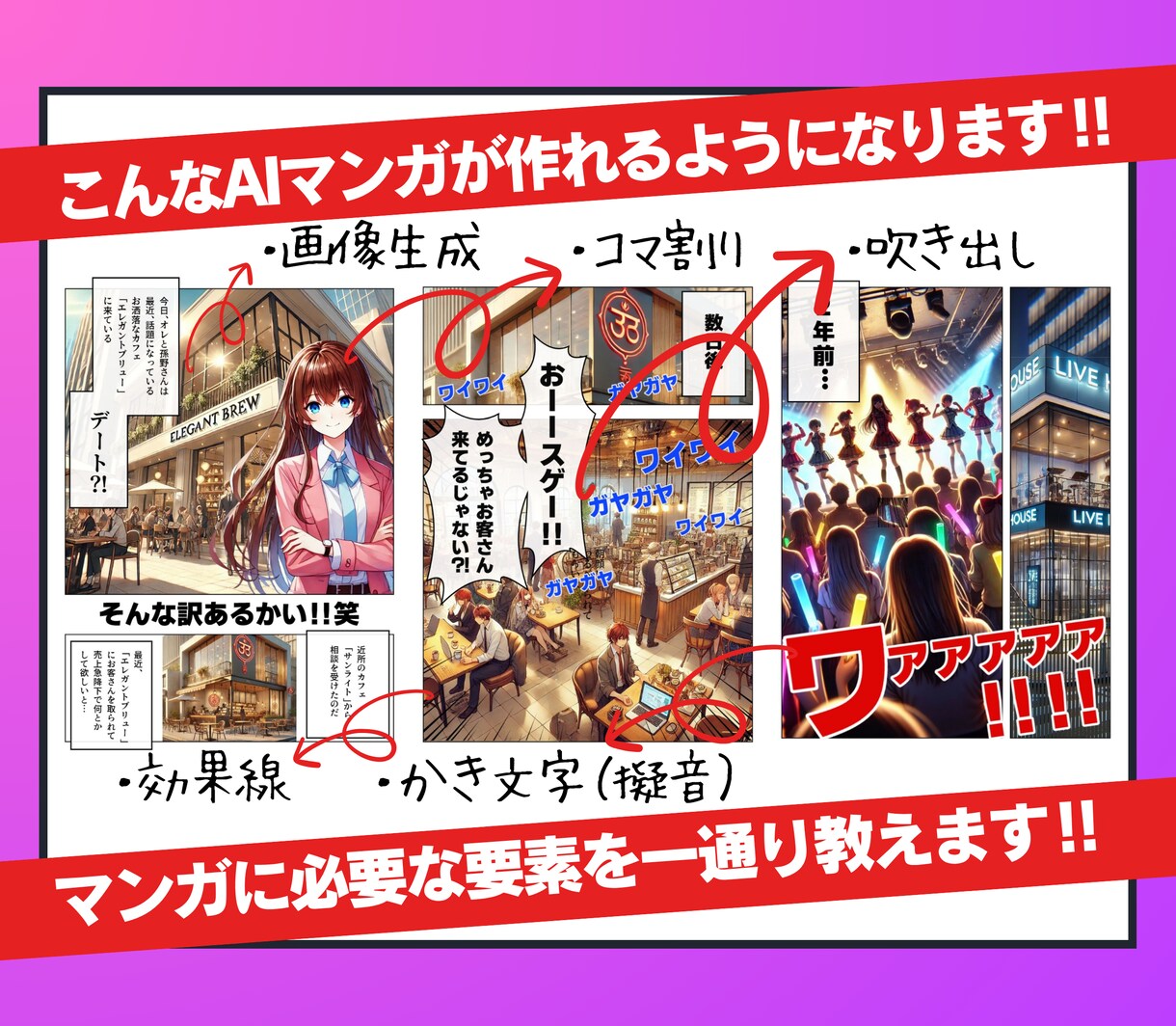 超お得セット／AIマンガ作成&出版術超入門教えます プロンプトだけでマンガ原稿が作れる「一撃マンガ作成術」付き！ イメージ3