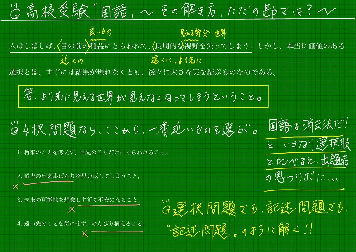 勘に頼らない高校受験国語の読解法を教えます 「なんとなく文脈で」解くの、いい加減にやめませんか？ イメージ1