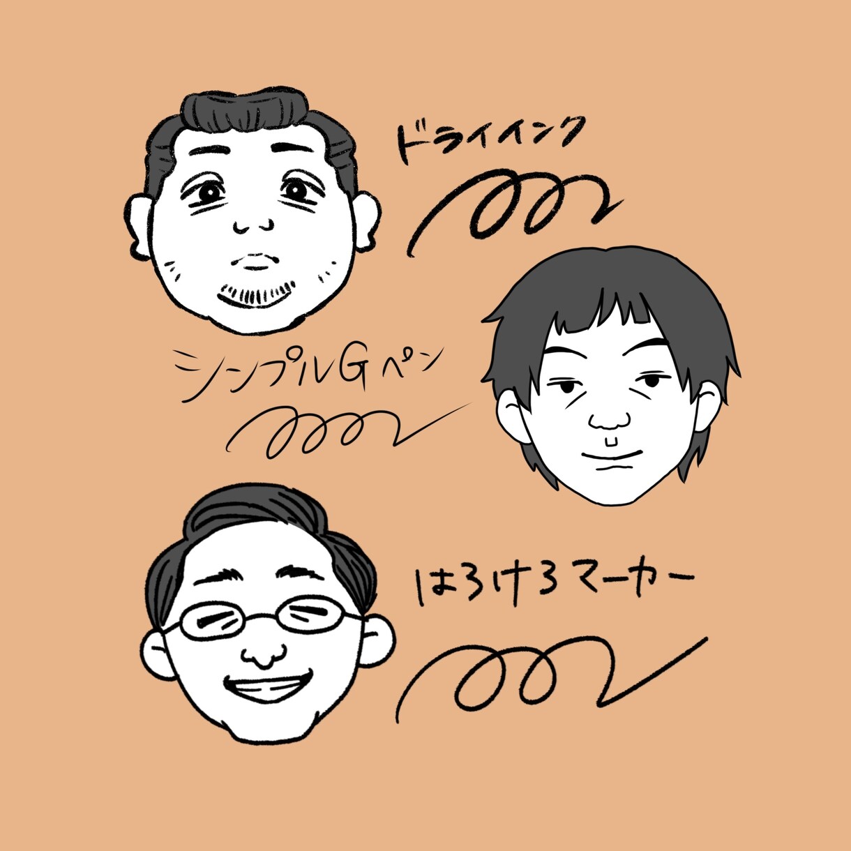 手頃なお値段☆シンプルで使いやすい似顔絵描きます 翌日納品可！名刺や学級通信などのちょっとした挿絵に♪ イメージ2