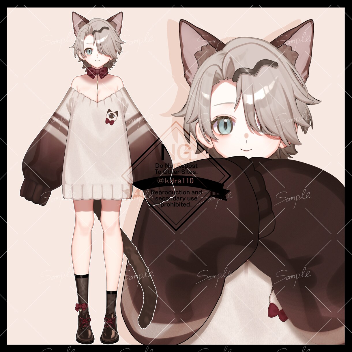 Vtuberのデザイン~パーツ分けまで作成します 細かいパーツ分けや表情、衣装差分に対応しています。 イメージ2