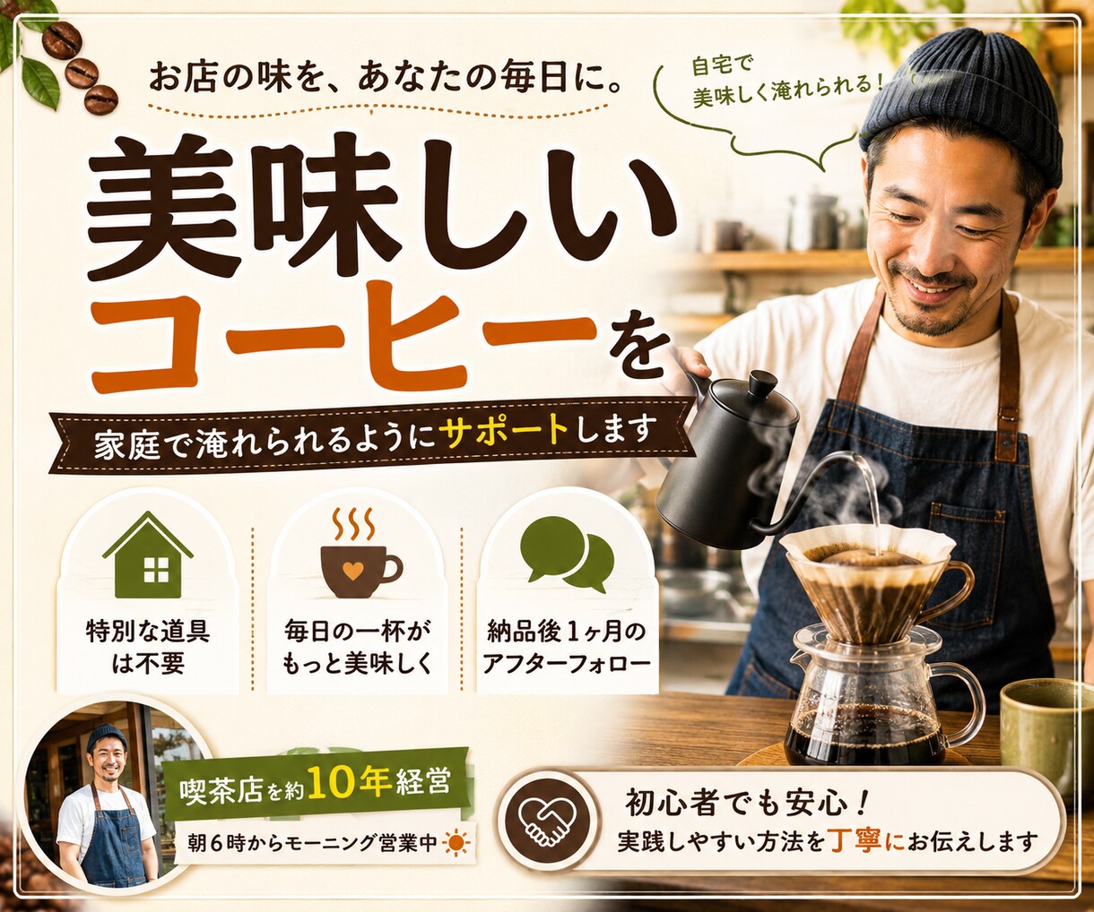 美味しいコーヒーを家庭で淹れられますます 毎日のコーヒー時間をもっと美味しく整えます イメージ1