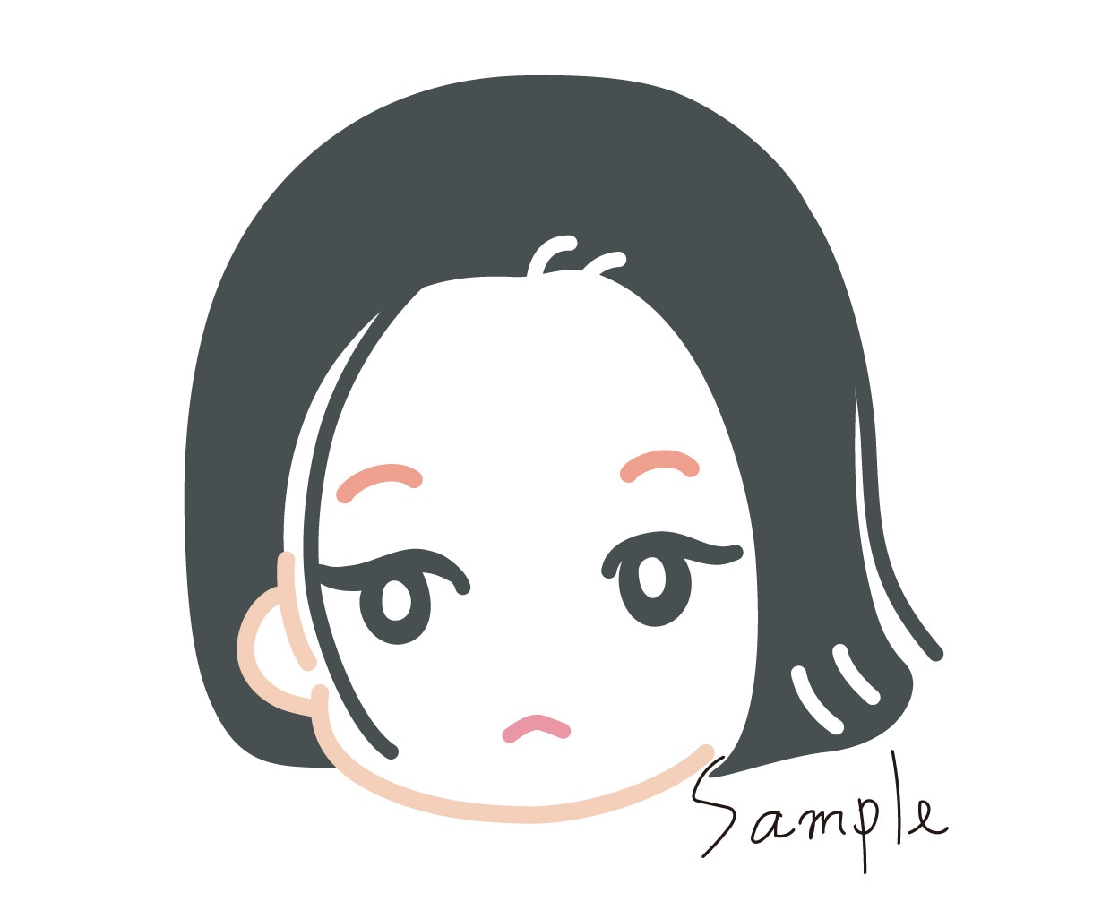 なんか気の抜けるゆるーい女の子のアイコン作ります SNSのアイコンをゆるく可愛くしたい人に イメージ5