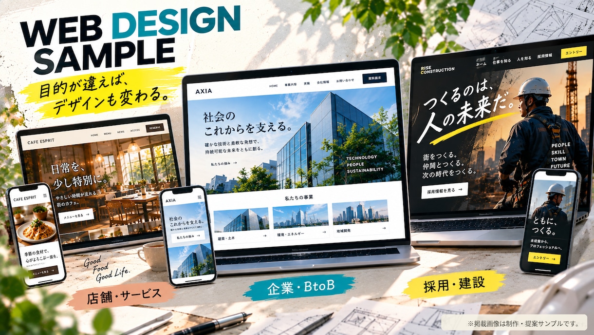 目的から考えるホームページを制作します 企画・構成から一緒に考えるHP制作 イメージ2