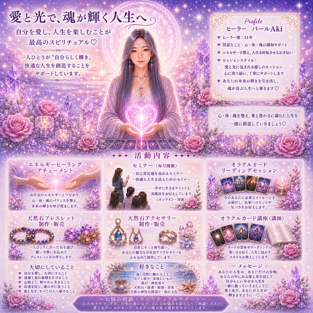 女性限定！オラクルカードを使いお悩みお聞きします ヒーラーが貴方のお悩み何でもアドバイスます。 イメージ1