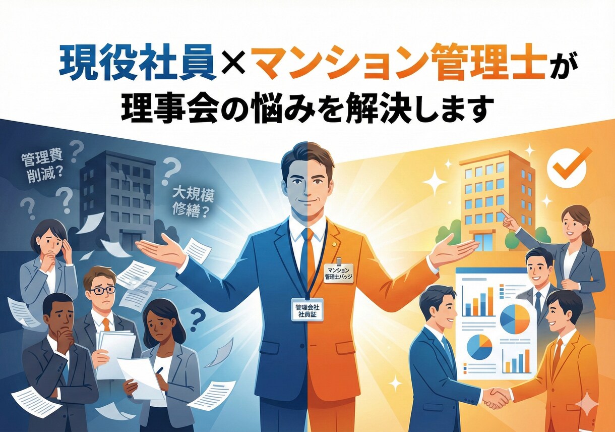 現役社員×マンション管理士がお悩みを解決します 中の人が徹底ヒアリング！管理会社の裏を知るプロが助言します イメージ1