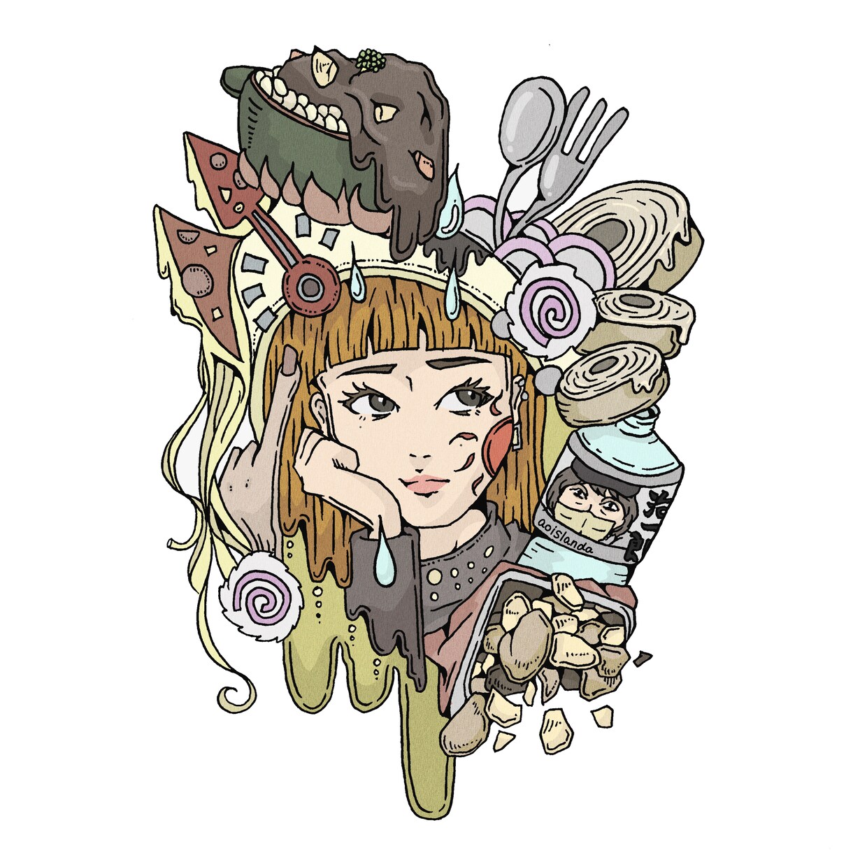 ジャケットやグッズに！/印象的なイラスト描きます 音楽のジャケット、イベントのグッズアートにぜひ！ イメージ9