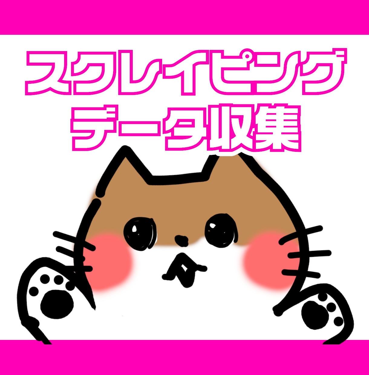ねこがデータ収集します 低価格でデータ収集します♪ツール買うほどでもないあなたへ! イメージ1