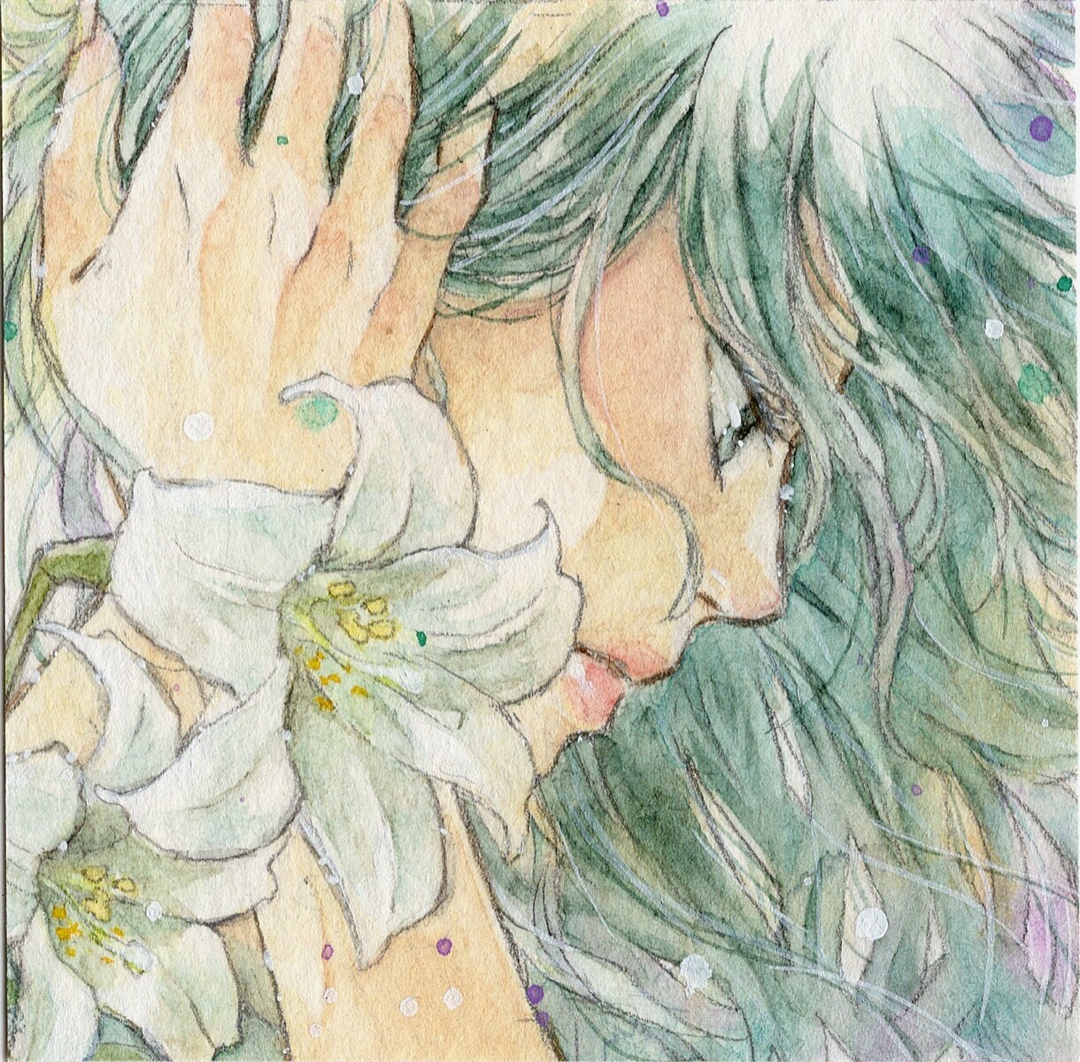アナログで人物イラストを水彩で描きます 手描きのぬくもり、そのまま届けます。 イメージ1