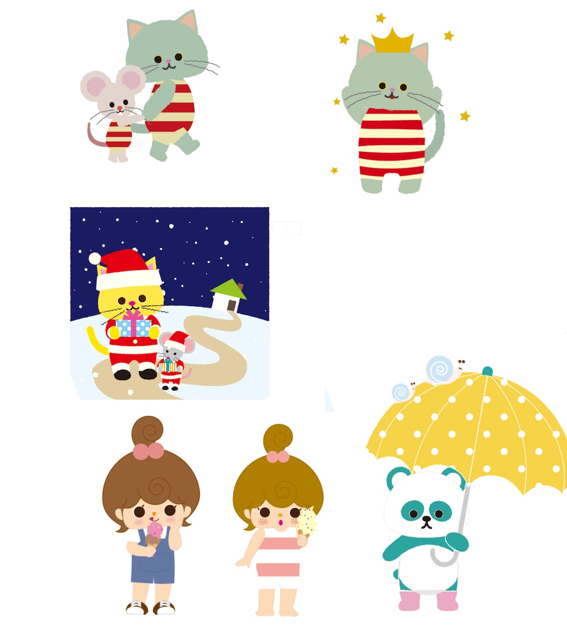 絵本のようなかわいいイラストをかきます 似顔絵も可能なレトロ！ポップ！かわいい！イラスト描きます イメージ4