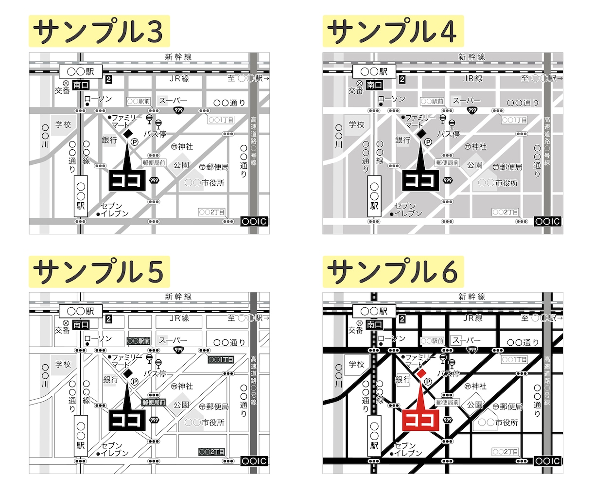 シンプルで分かりやすい地図を作成します 【販売実績700件以上】簡易的で見やすい地図が必要な方へ イメージ3