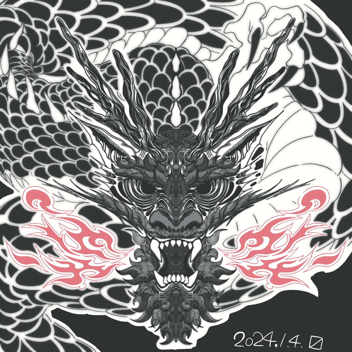 個性的で細かい絵を描きます タトゥーデザインとしても承ります。※基本デジタル納品のみ イメージ1