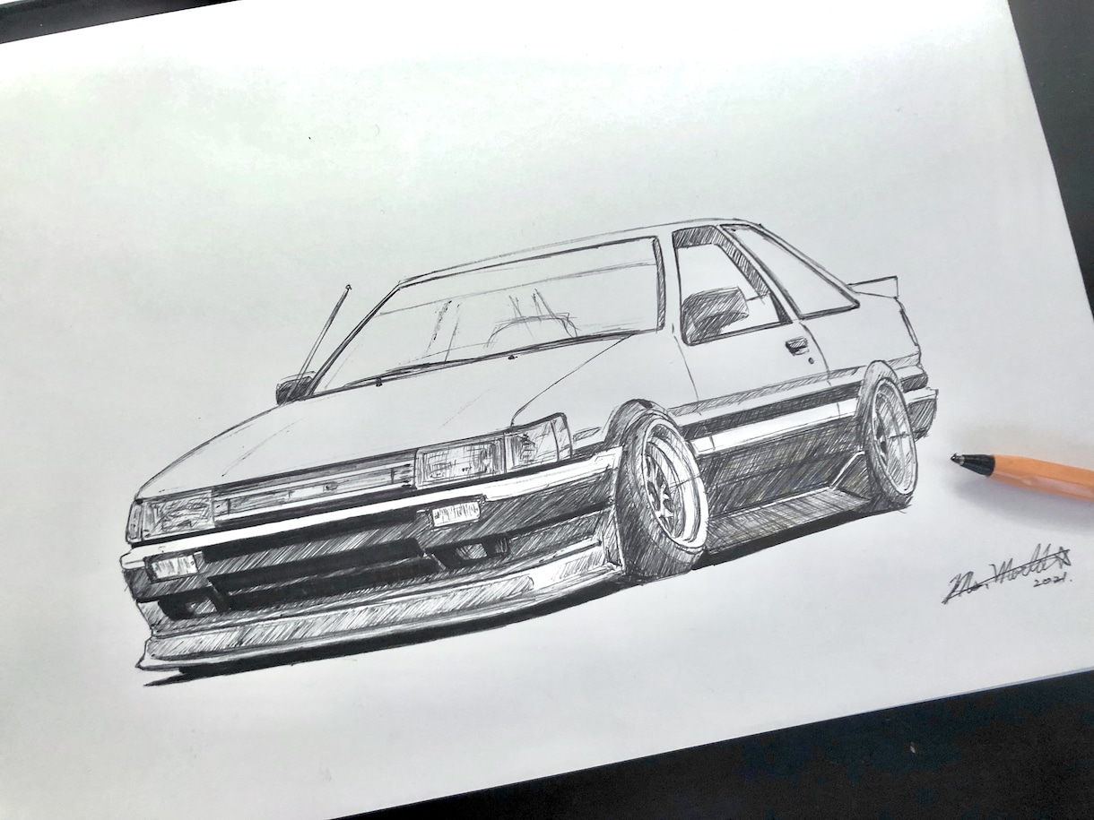 あなたの愛車をスケッチします 愛車との思い出にちょっとしたイラストを イメージ2