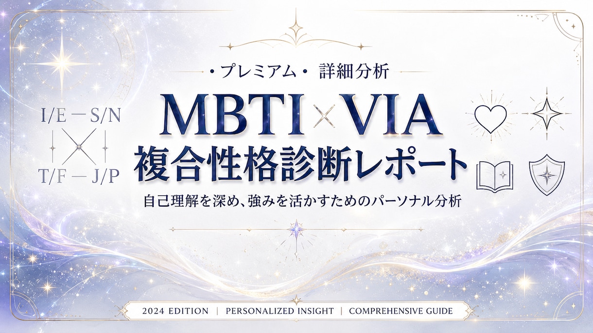 MBTI×VIA複合性格診断レポート作成します ～あなたの性格と強みの活かし方診断～ イメージ1