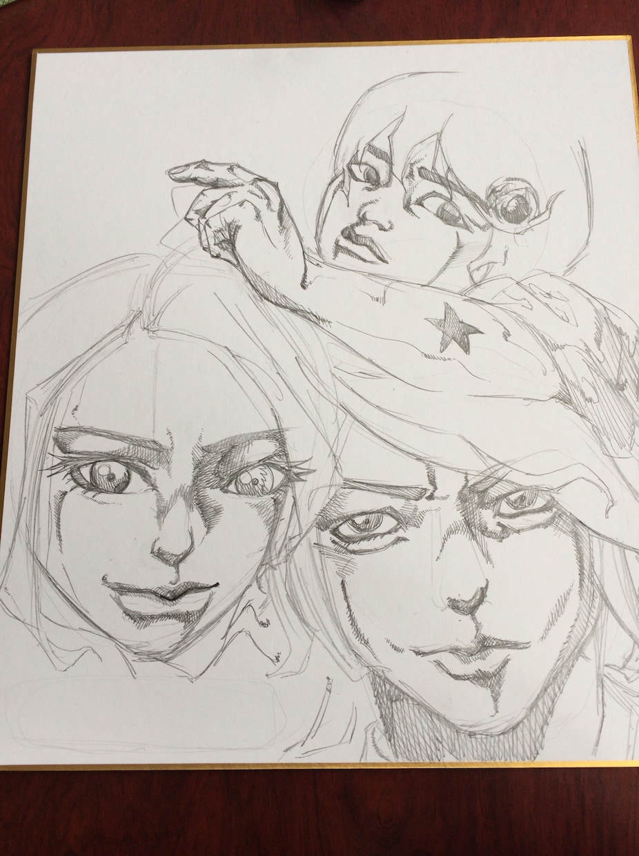あなたをスタンド使い(ジョジョ風)にします あなたや友人の似顔絵をジョジョ風に仕上げます！(郵送可能) イメージ2