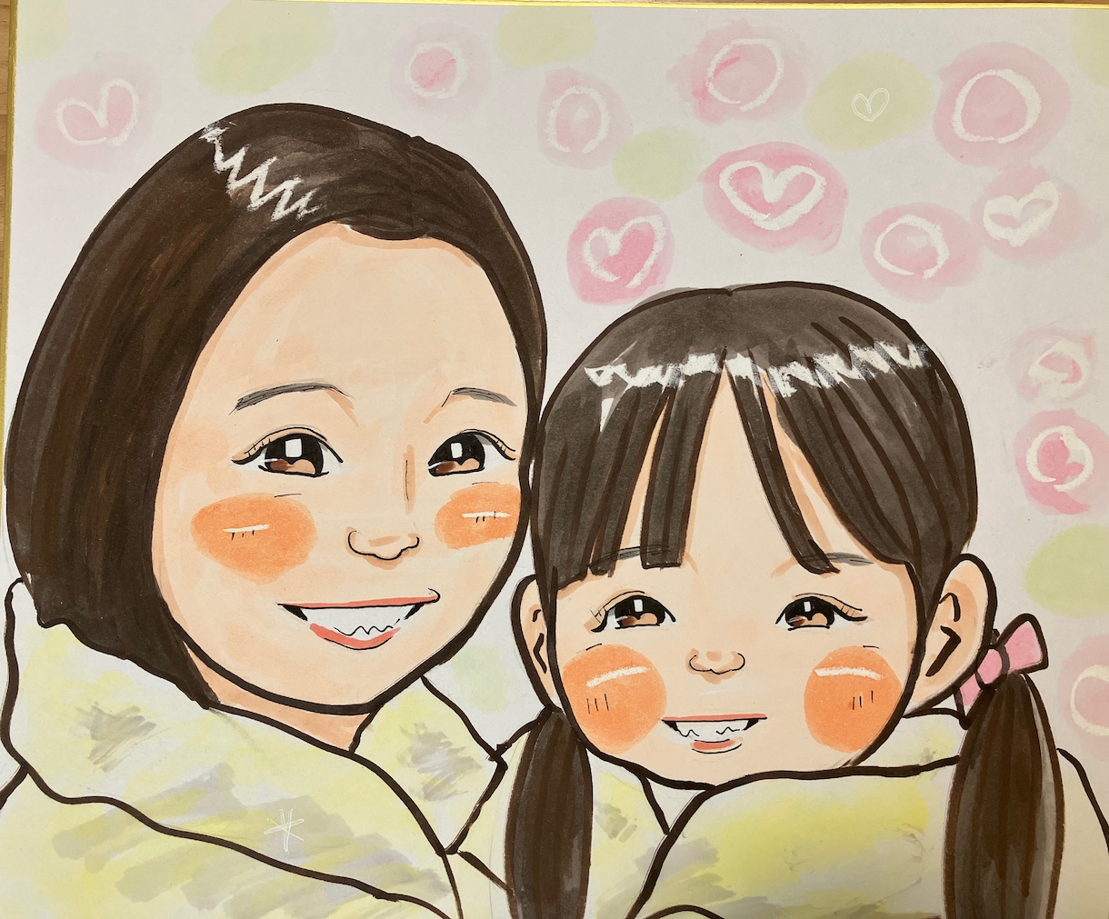 送料無料　手描きの優しい似顔絵（名前詩）描きます 誇張し過ぎない温かい似顔絵です。プレゼントにどうぞ イメージ7