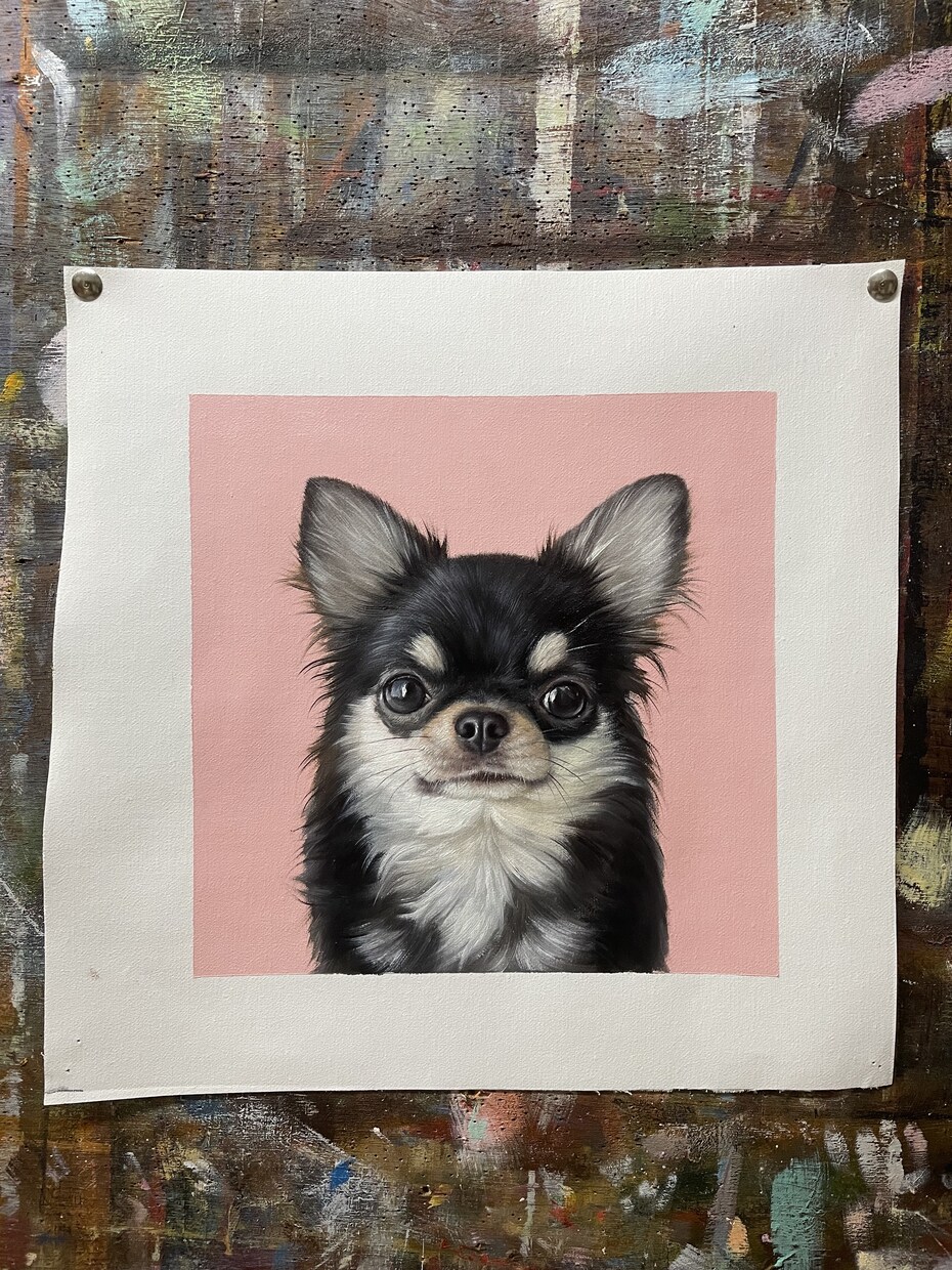 油彩ペット肖像画を制作いたします プロの画家が自信持って制作いたします イメージ2
