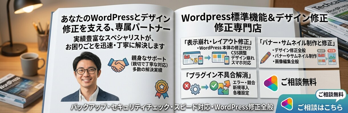 WordPress修正・設定を代行します コード知識不要！管理画面での操作・トラブル解決を迅速対応 イメージ1