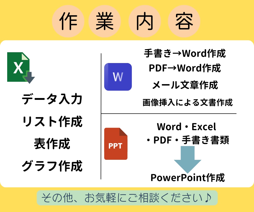 時間を費やしたくない事務作業・書類作成を代行します ｱﾌﾀｰﾌｫﾛｰ付あなたに寄り添い丁寧な作業＆迅速対応します イメージ2