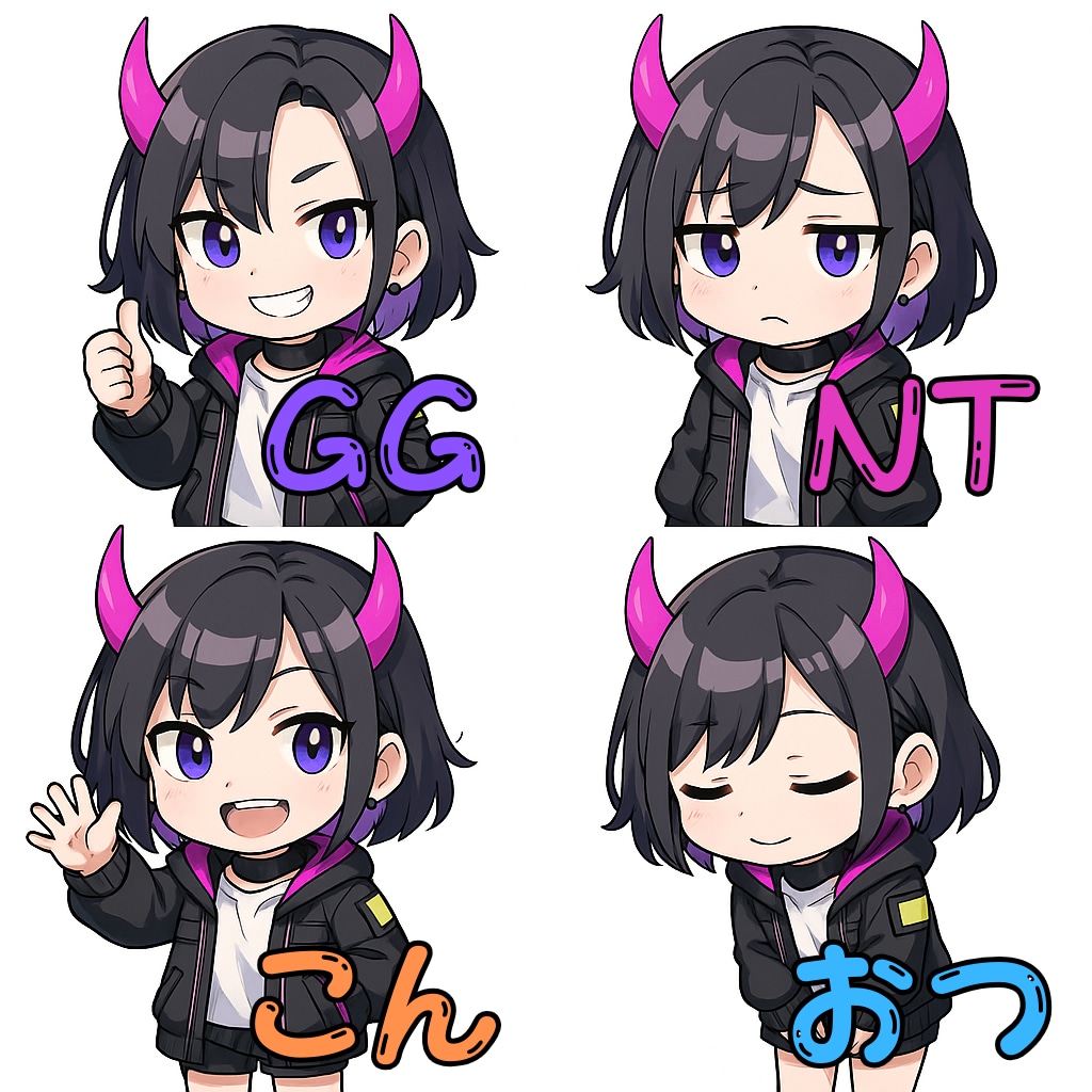 スタンプ制作4個セット／最短3日納品できます 配信活動をもっと可愛く・印象的に イメージ2