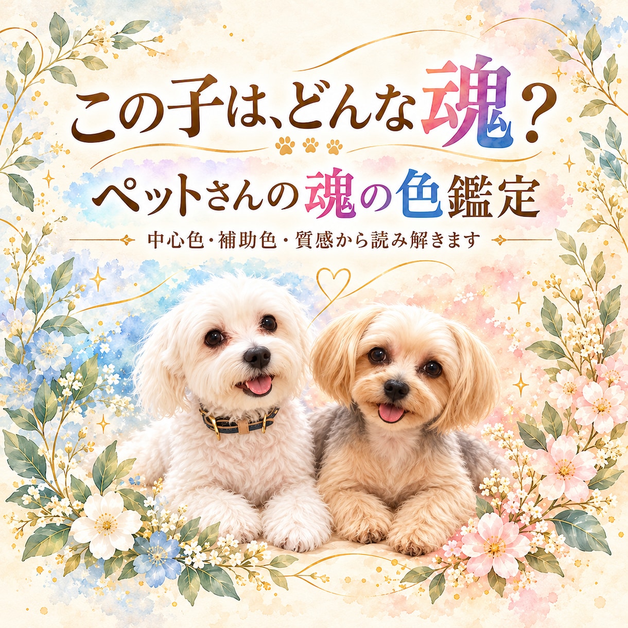 ペットさんの魂の色と特性を読み解きます 〜この子は、どんな魂？色と質感から見ていきます〜 イメージ1