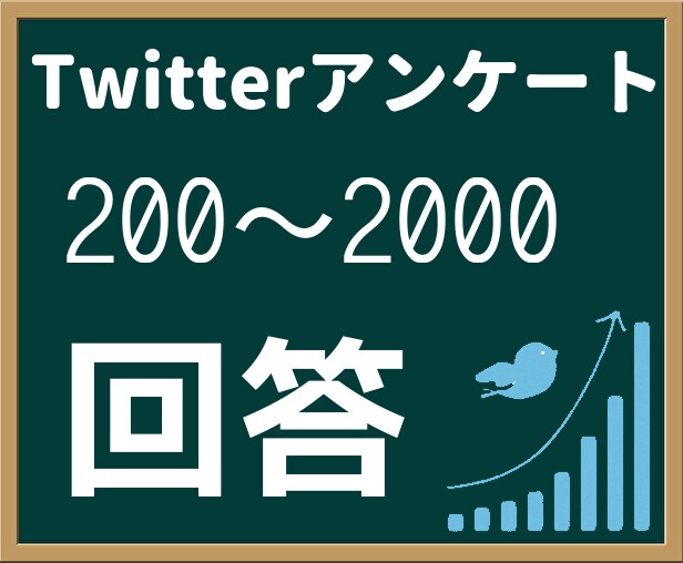 ツイッターでアンケート（200～回答）実施します ご自身の作成したアンケートの回答数増加にも対応 イメージ1