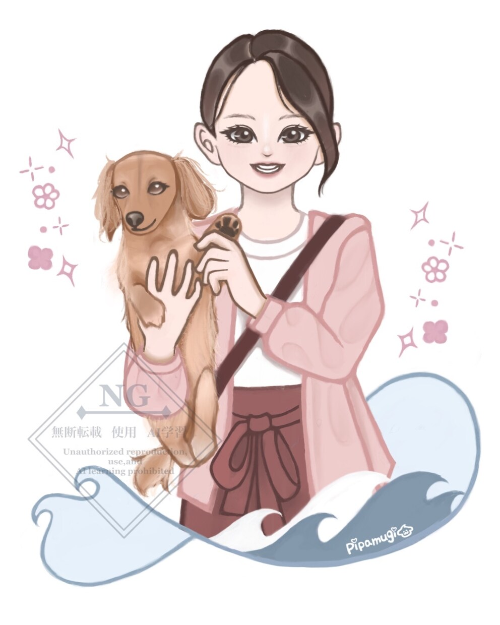 可愛い人物×動物(ペット)イラスト描きます いつでも会える、とっておきの一枚を。 イメージ1