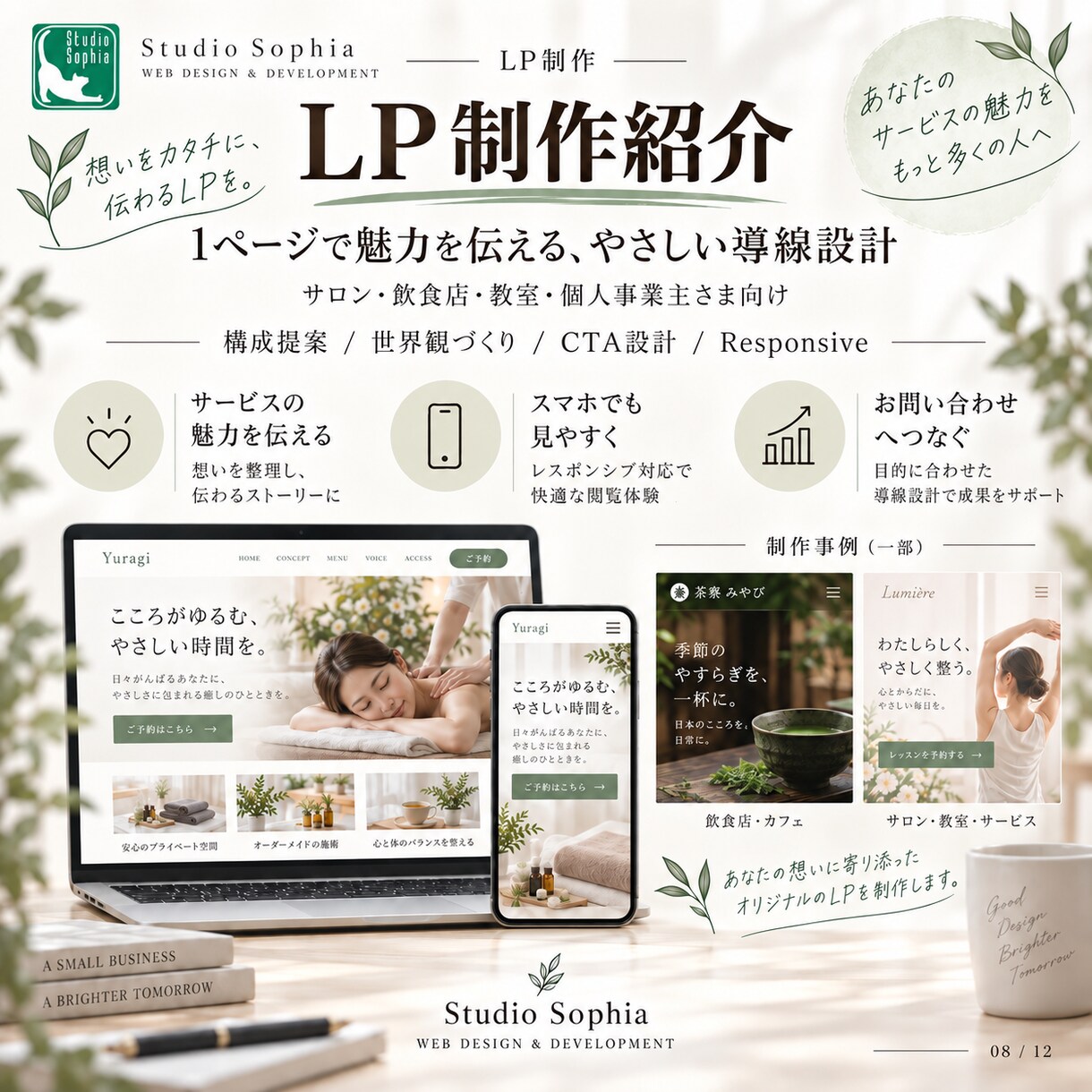 個人事業主向けWordPressサイトを制作します 制作の過程を共有しながら、やさしく丁寧に仕上げます イメージ8