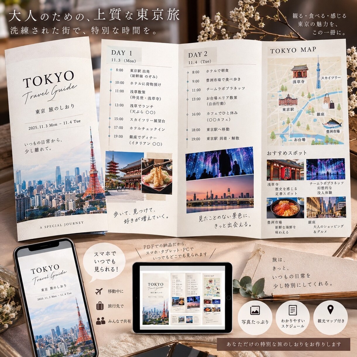 旅のしおりを作ります あなたの旅が、もっと楽しみになる一冊を。 イメージ5