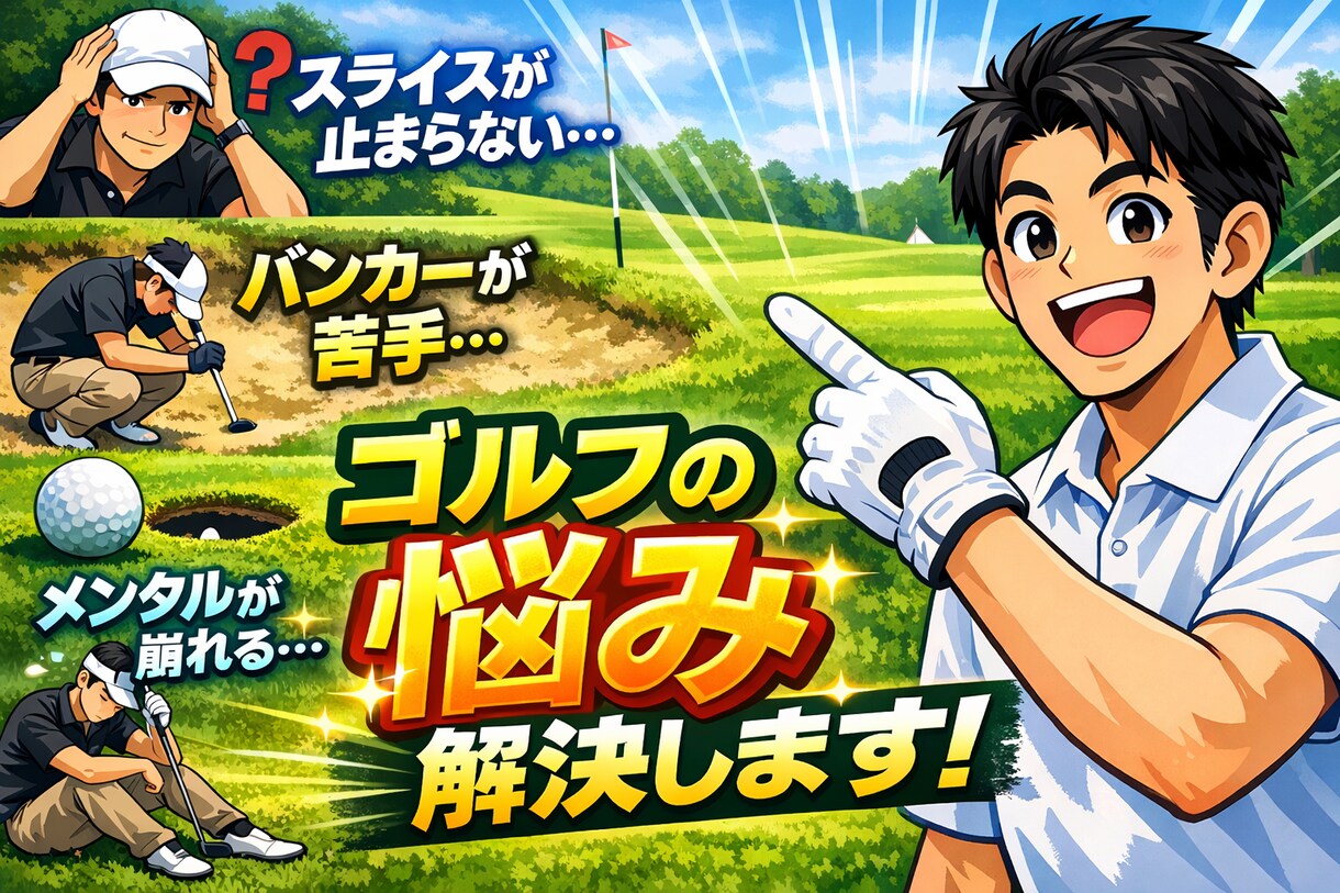 ゴルフで悩んでいる方なんでも相談聞きます メンタル、技術、スコアアップなど、丁寧に寄り添います！ イメージ1
