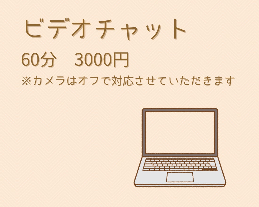 事前打ち合わせをビデオチャットでします ご成約の場合、打ち合わせ料(3000円)はお値引きいたします イメージ1