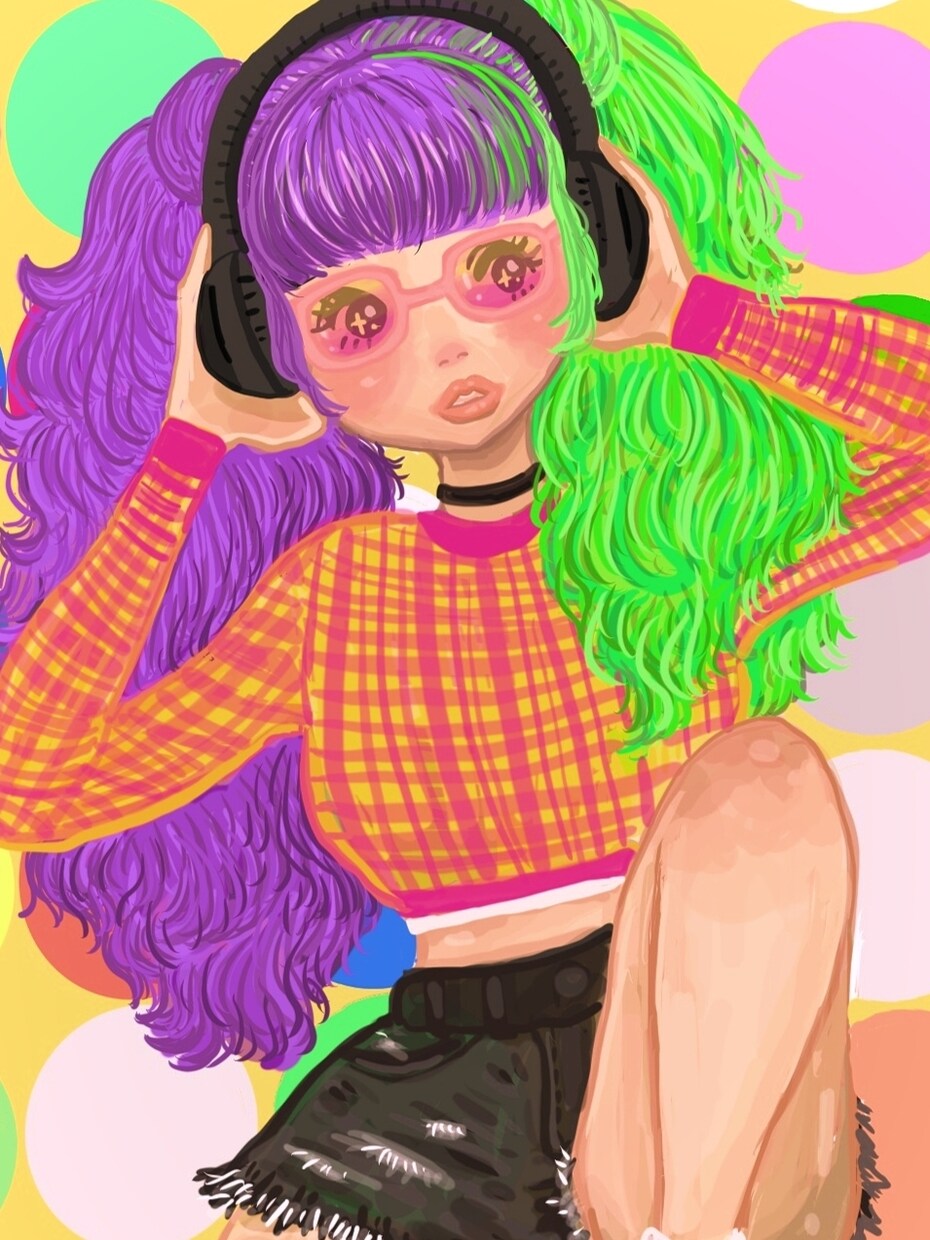 厚塗りでお洒落な雰囲気の似顔絵描きます おしゃれで可愛い似顔絵、イラスト。アイコンやサムネにどうぞ。 イメージ7
