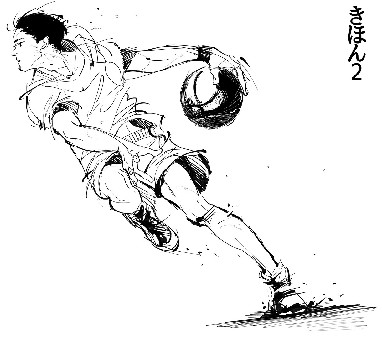ラフでクールなモノクロイラストお描きします 大人な雰囲気、乾いたエネルギッシュさが欲しい方へ。 イメージ3