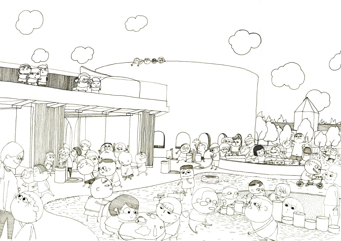 個性派イラスト（モノクロ）でプレゼンを引き立てます 【現役2級建築士による、建築イラストパース作成サービス】 イメージ6