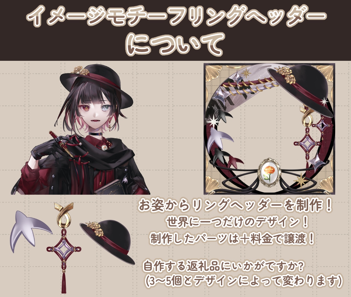 IRIAM返礼品アイコンリング、ヘッダー制作します IRIAMで使う返礼品セットをお安くお早くお届けします！ イメージ6