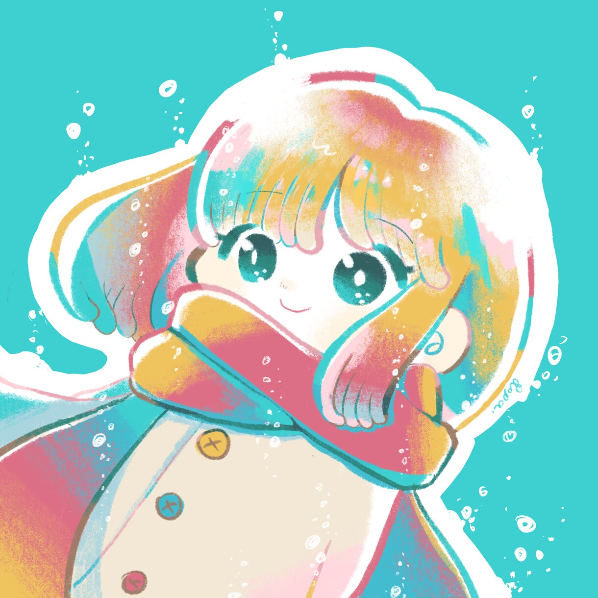 あなただけのSNSアイコン描きます ◉カラフルでぷにっとしたひとたちがあなたのアイコンを彩ります イメージ2