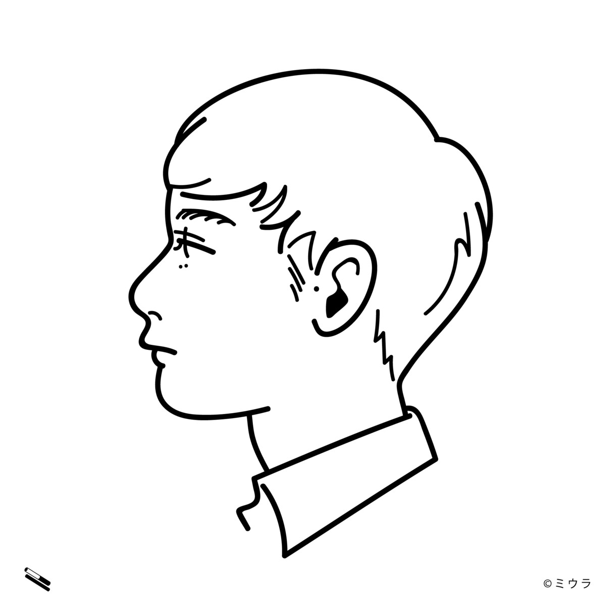 シンプルな横顔似顔絵描を描きます SNSなどでの使用可能！※詳しい利用法は以下をご覧ください イメージ1
