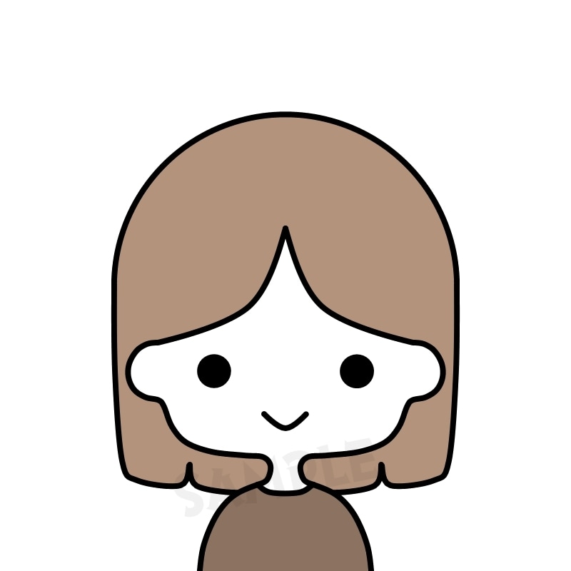 表情5種類、シンプルな女の子のイラスト作成します 選んで組み合わせるだけ、シンプルなデザインのキャラクターです イメージ1