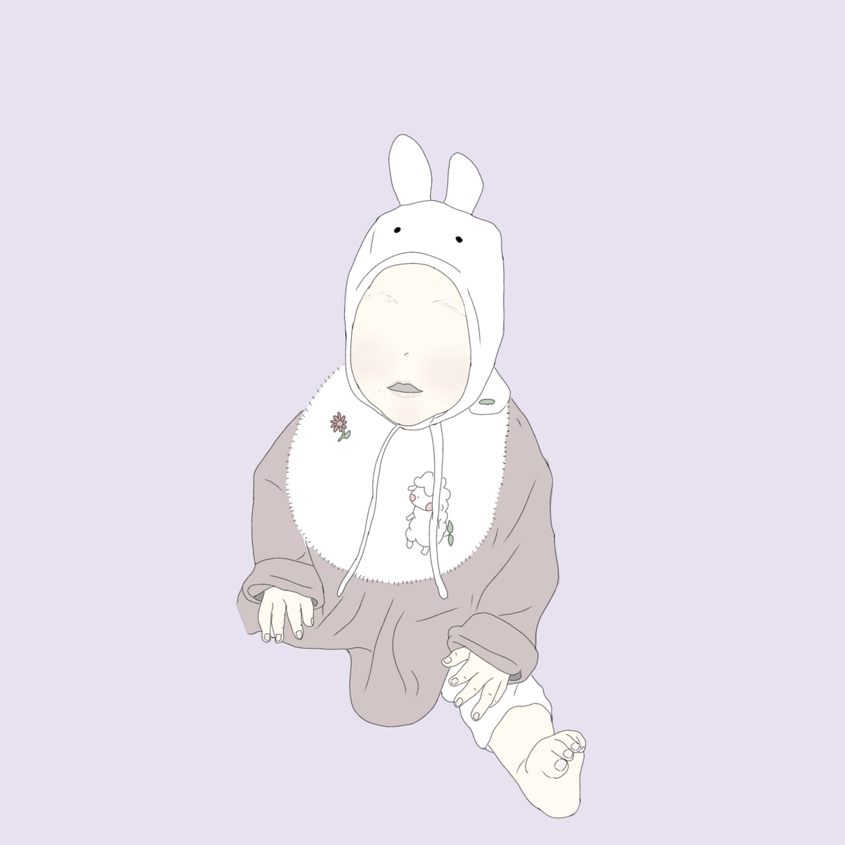 お子さんのアイコンイラスト描きます くすみカラーでかわいいお子様の写真をイラストにしませんか イメージ5